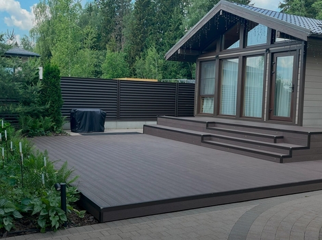 Строительство террасы из ДПК